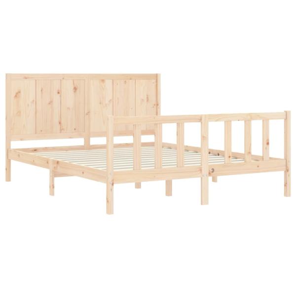 Massivholzbett mit Kopfteil