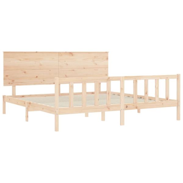Massivholzbett mit Kopfteil