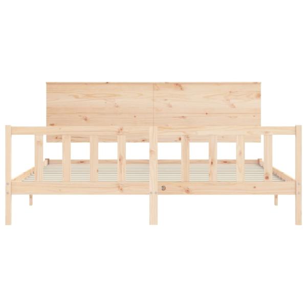 Massivholzbett mit Kopfteil