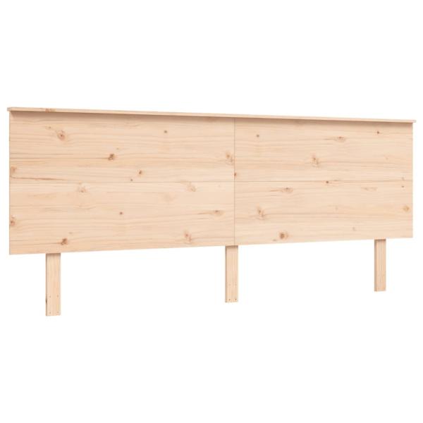 Massivholzbett mit Kopfteil 200x200 cm
