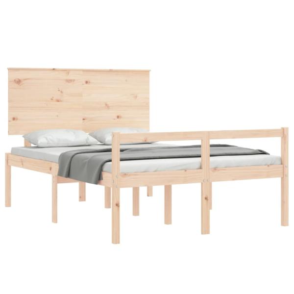 Seniorenbett mit Kopfteil 140x190 cm Massivholz