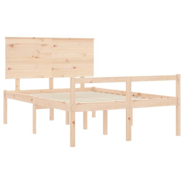 Seniorenbett mit Kopfteil 140x190 cm Massivholz