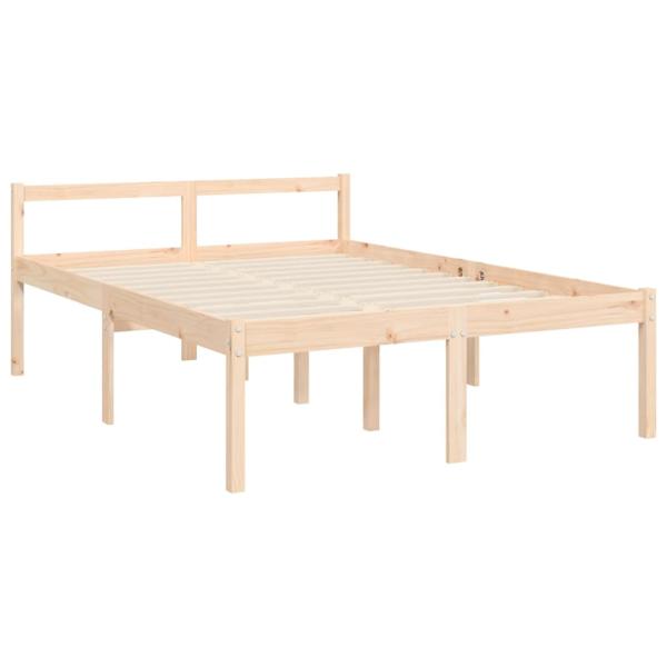 Seniorenbett mit Kopfteil 140x190 cm Massivholz