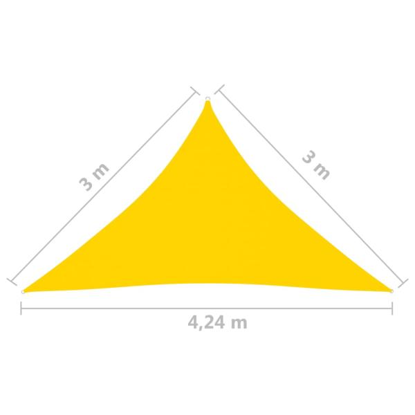 Sonnensegel Oxford-Gewebe Dreieckig 3x3x4,24 m Gelb