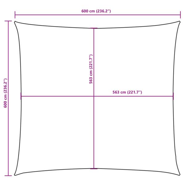 Sonnensegel Oxford-Gewebe Quadratisch 6x6 m Gelb