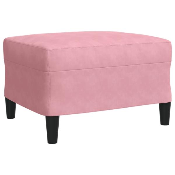 4-tlg. Sofagarnitur mit Kissen Rosa Samt