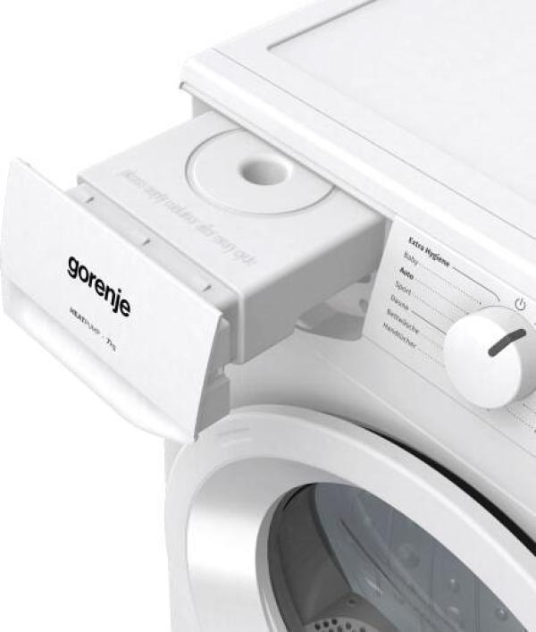 Gorenje DHNE72 EEK: D 7 kg Wärmepumpentrockner, 59,5 cm breit, 15 Programme, TwinAir, AutoDrain, Kindersicherung, weiß