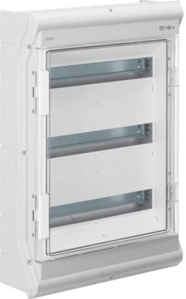 ARDEBO.de Hager VE318PN Vector Verteiler IP65 54 Platzeinheiten UV stabil metrische Leitungseinführung