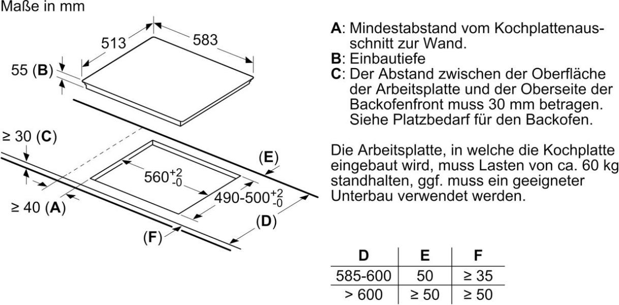 Neff EX4IB0 N30/N50 A+ Einbauherdset mit Induktionskochfeld (E1CCD2AK4 + M56SBF1L0), 60 cm breit, 71 L, Kindersicherung, schwarz