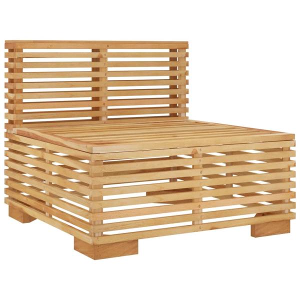 ARDEBO.de - Garten-Mittelsofa mit Creme Kissen Massivholz Teak