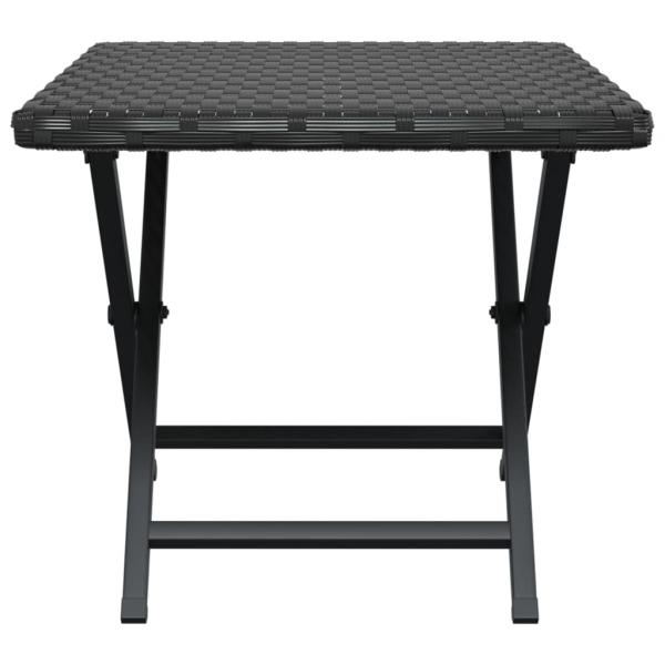 Klapptisch Schwarz 45x35x32 cm Poly Rattan