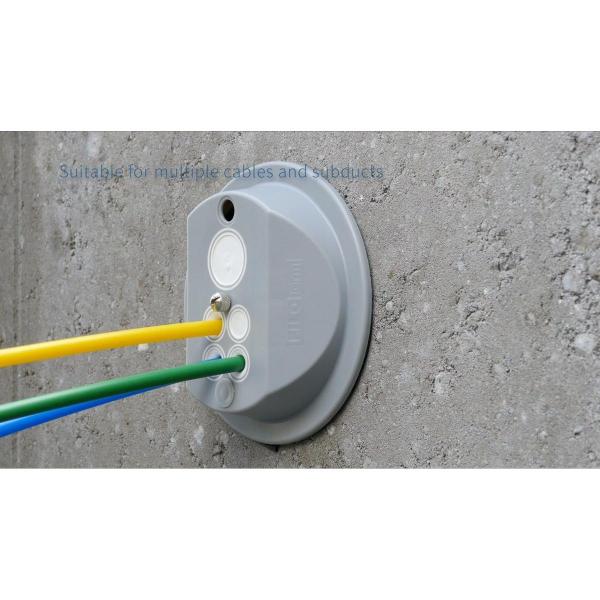 Filoform GT MD1 FttH Mehrfach-Hauseinführung Kabel Ø 4x12,5/1x20mm, Bohrung Ø 32-50mm (80216)