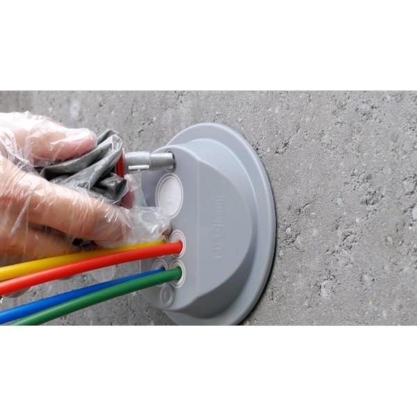 Filoform GT MD1 FttH Mehrfach-Hauseinführung Kabel Ø 4x12,5/1x20mm, Bohrung Ø 32-50mm (80216)