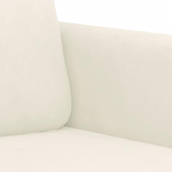 3-tlg. Sofagarnitur Creme Samt