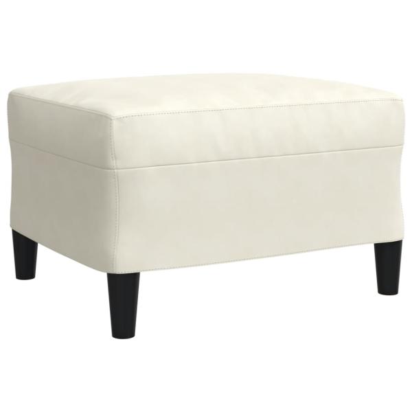 4-tlg. Sofagarnitur mit Kissen Creme Samt