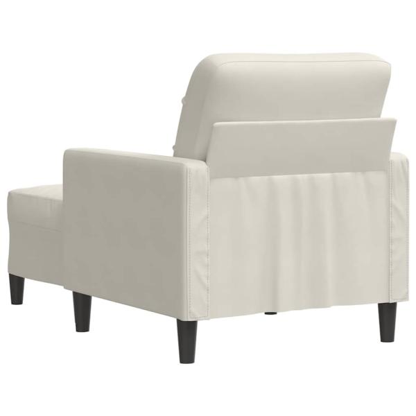 Sessel mit Hocker Creme 60 cm Samt
