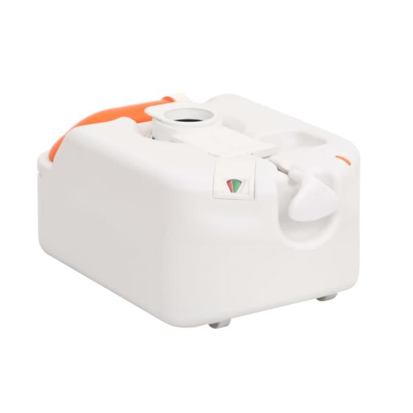 Camping-Einbautoilette Weiß 24+17 L HDPE & Emaille