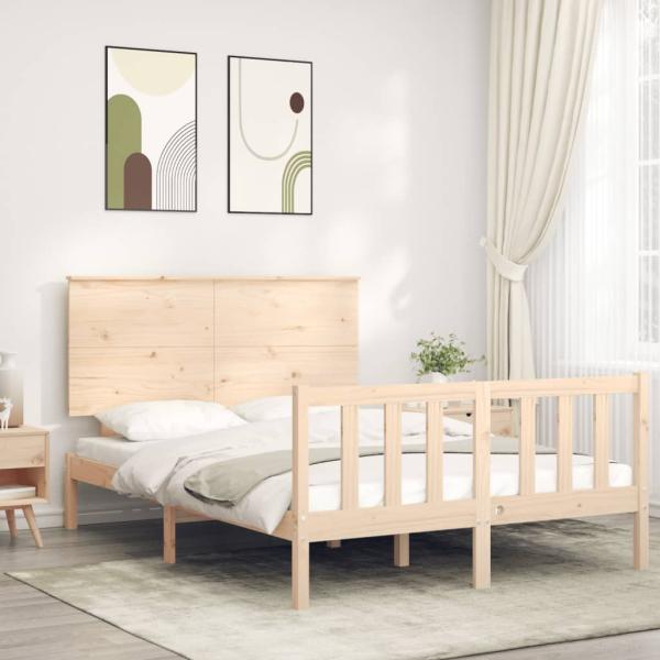 ARDEBO.de - Massivholzbett ohne Matratze 140x190 cm Kiefernholz