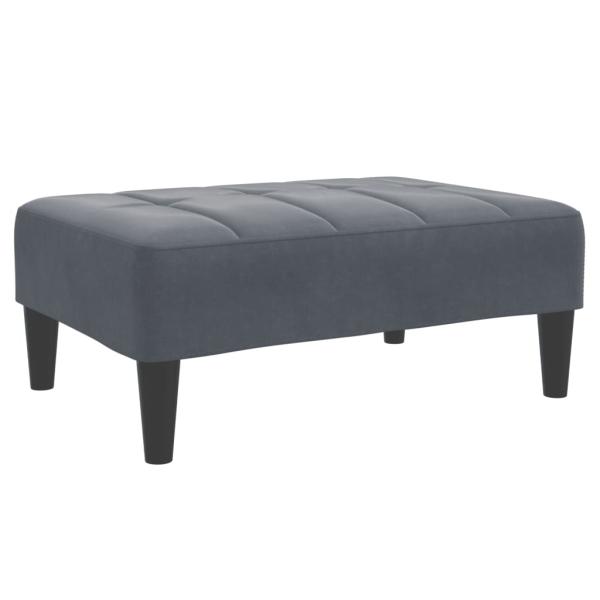 ARDEBO.de - Fußhocker Dunkelgrau 77x55x31 cm Samt