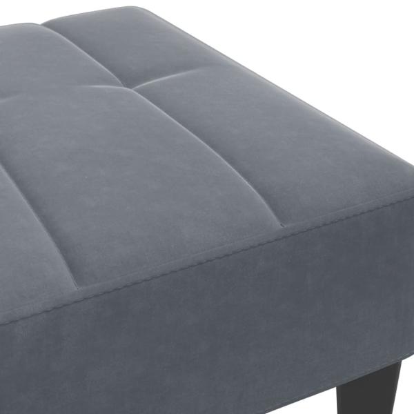Fußhocker Dunkelgrau 77x55x31 cm Samt