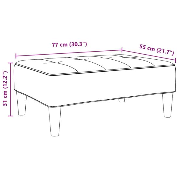 Fußhocker Dunkelgrau 77x55x31 cm Samt