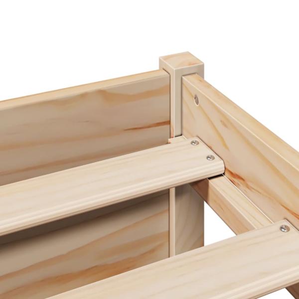 Massivholzbett mit Regal ohne Matratze 90x190 cm Kiefernholz