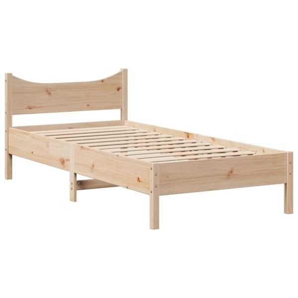 Massivholzbett ohne Matratze 75x190 cm Kiefernholz