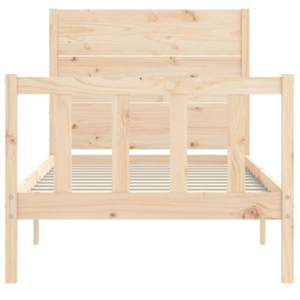 Massivholzbett mit Kopfteil