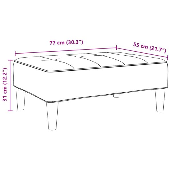 ARDEBO.de - Fußhocker Schwarz 77x55x31 cm Stoff