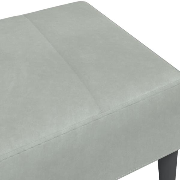 Fußhocker Hellgrau 77x55x31 cm Samt