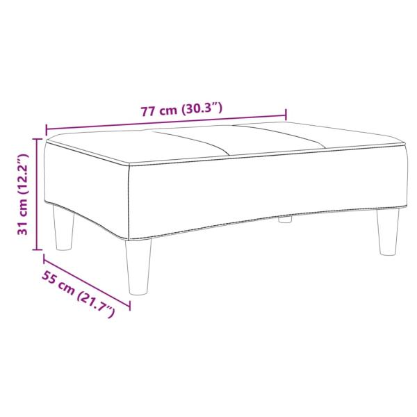 Fußhocker Hellgrau 77x55x31 cm Samt