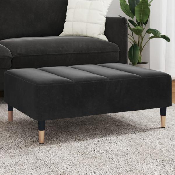 ARDEBO.de - Fußhocker Schwarz 77x55x31 cm Samt