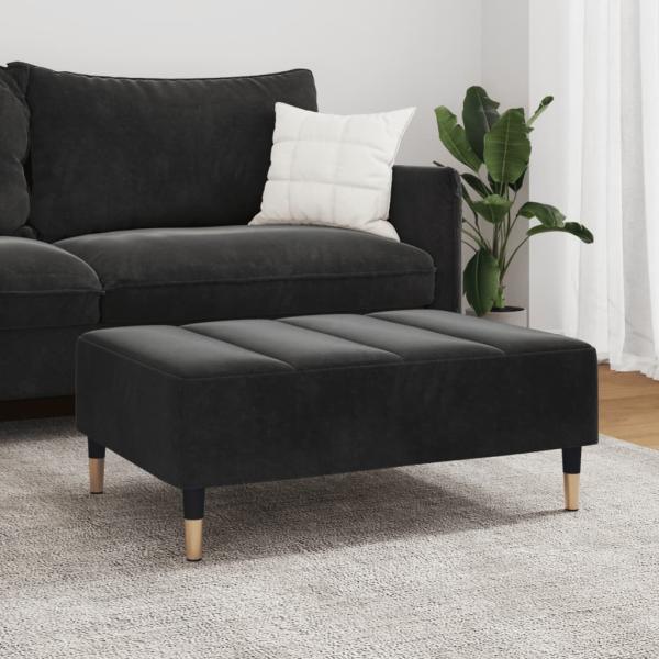 Fußhocker Schwarz 77x55x31 cm Samt