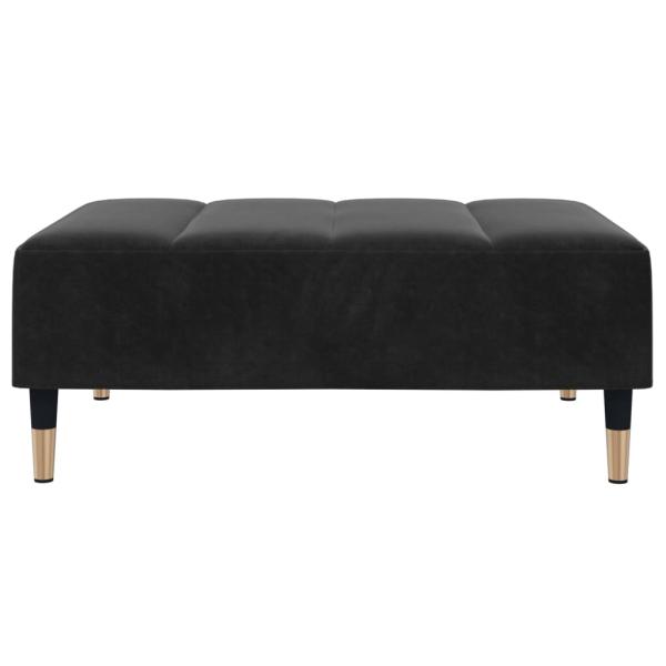 Fußhocker Schwarz 77x55x31 cm Samt