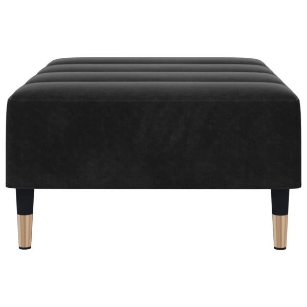 Fußhocker Schwarz 77x55x31 cm Samt