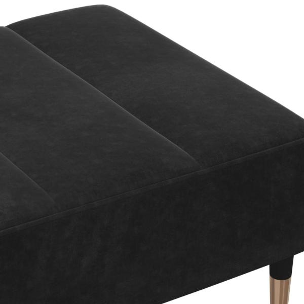 Fußhocker Schwarz 77x55x31 cm Samt