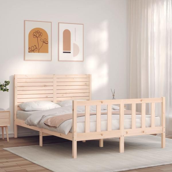 ARDEBO.de - Massivholzbett ohne Matratze 140x190 cm Kiefernholz