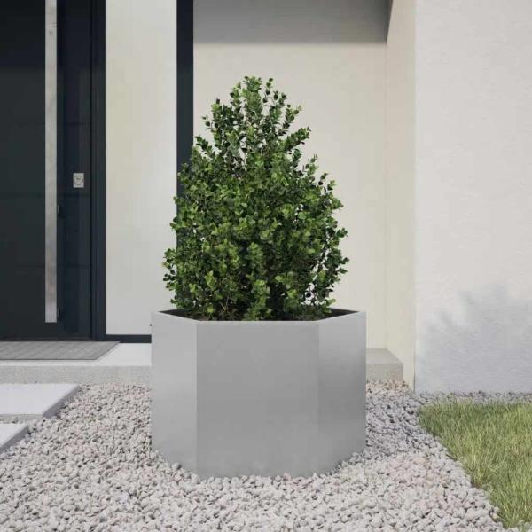 ARDEBO.de - Pflanzkübel Sechseckig 69x60x45 Verzinkter Stahl
