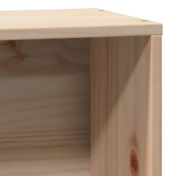 Massivholzbett mit Regal ohne Matratze 90x190 cm Kiefer