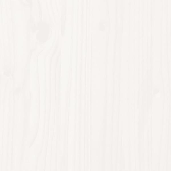 Massivholzbett ohne Matratze Weiß 90x200 cm Kiefernholz