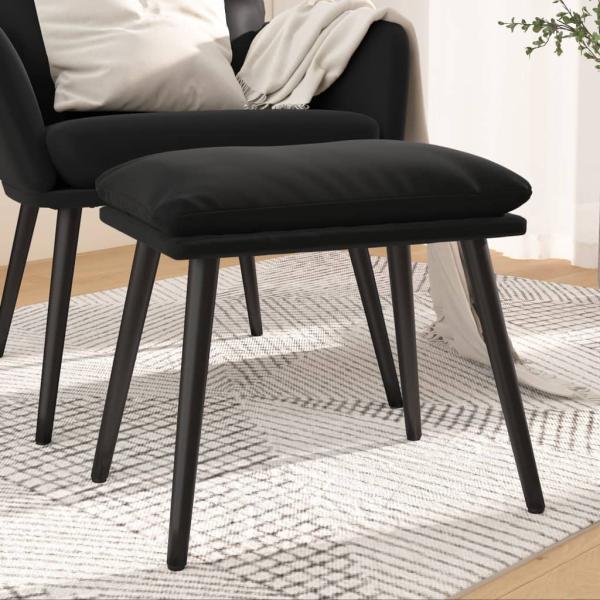 ARDEBO.de - Fußhocker Schwarz 45x29,5x35 cm Samt