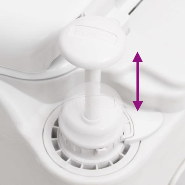 Camping-Einbautoilette Weiß 24+17 L HDPE & PP