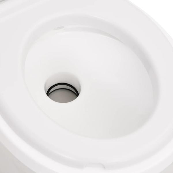 Camping-Einbautoilette Weiß 24+17 L HDPE & PP