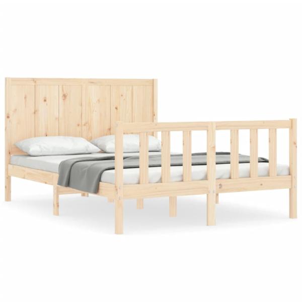 Massivholzbett mit Kopfteil