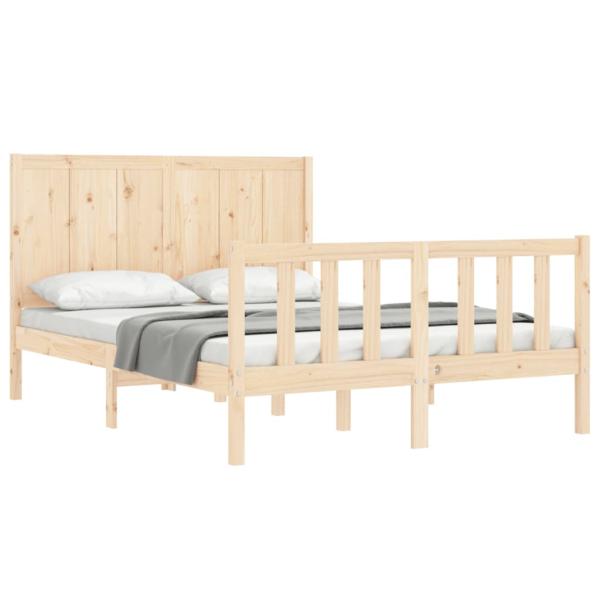 Massivholzbett mit Kopfteil