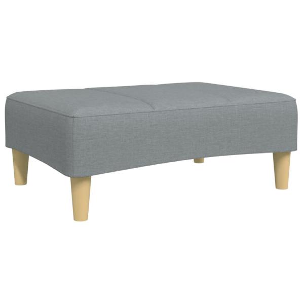 ARDEBO.de - Fußhocker Hellgrau 77x55x31 cm Stoff
