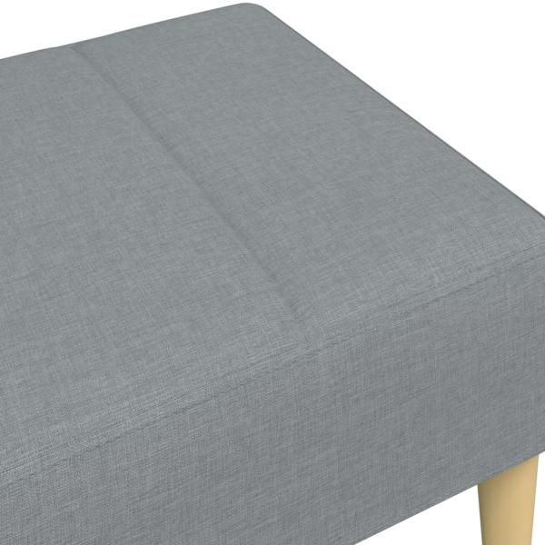 Fußhocker Hellgrau 77x55x31 cm Stoff