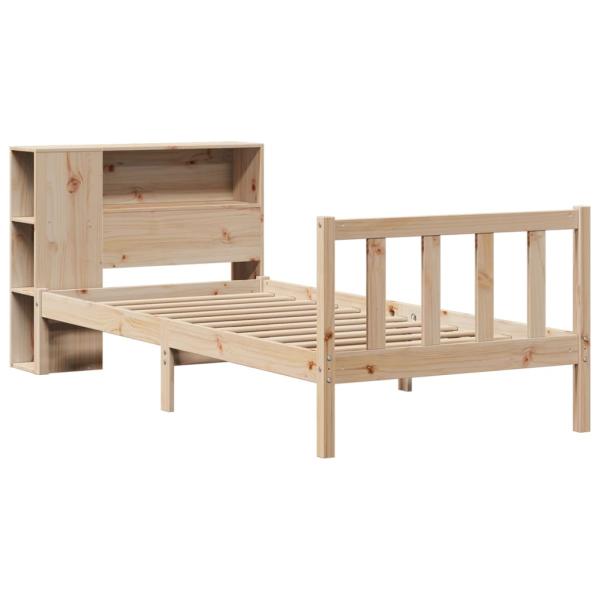 Bücherregalbett ohne Matratze 75x190 cm Massivholz Kiefer