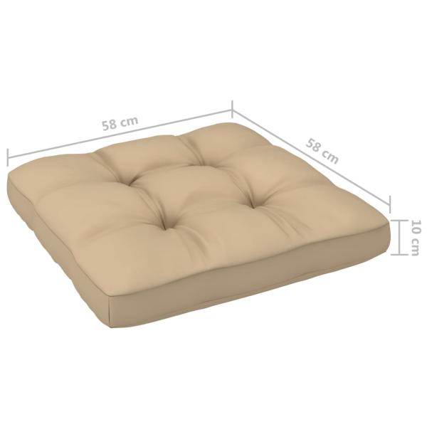 4-tlg. Paletten-Lounge-Set mit Kissen Imprägniertes Kiefernholz