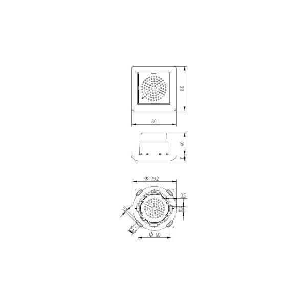 Grothe UP-FG E 230ws Funkgong-Set mit Sprachausgabe, 80 x 80 x 11 mm, 13 Melodien, 250 m, weiß (43770)